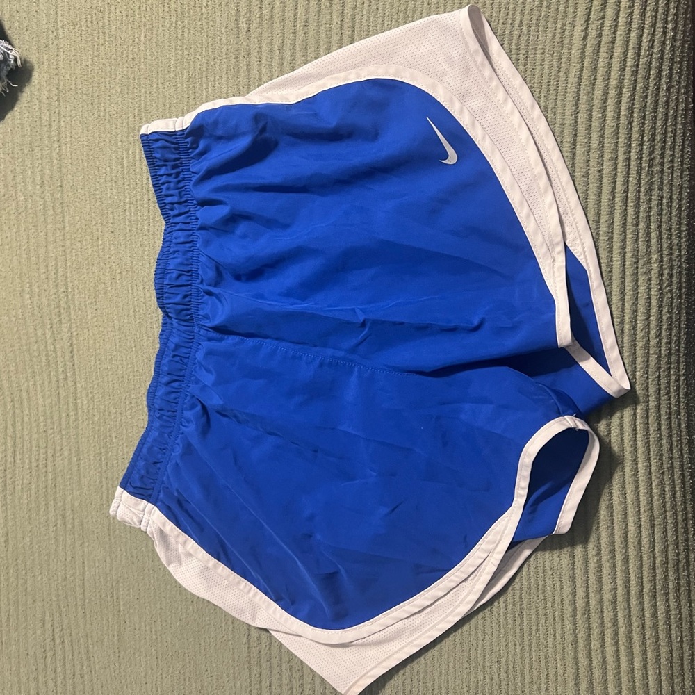 Nike Women's Athletic Shorts in Blue and White